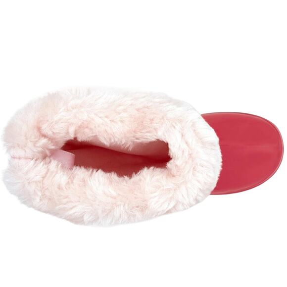 Carter's Girl's Adley Rain Boot Calf-High, Faux Fur Lining SZ 5, Pink Kids Boots - Picture 4 of 8